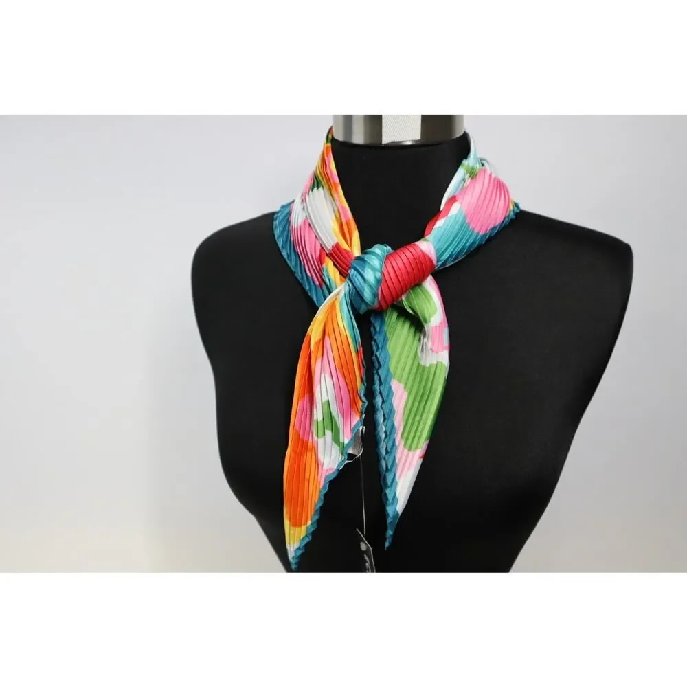 Echo23NYC Ruffle Silk Feeling‎ Floral Scarf